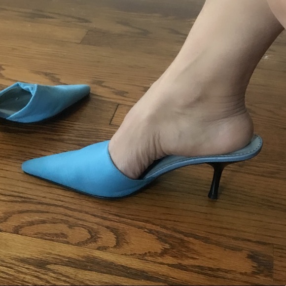 high heel mules slides